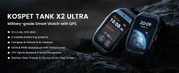 Смарт-годинник Kospet Tank X2 Ultra у протиударному тактичному корпусі black (16978) - мініатюра 7