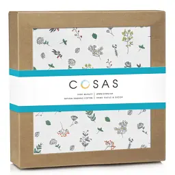 Муслінова пелюшка Cosas Wildflowers 110х150 см біла (MuslinDiapers_FoliageBirds_110x150) - мініатюра 2