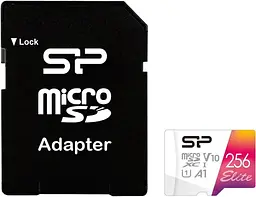 Карта пам'яті Silicon Power microSDXC (UHS-1 U1) SiliconPower Elite Color 256Gb class 10 A1 V10 (adapter SD) (SP256GBSTXBV1V20SP)