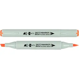 Набір спиртових маркерів Santi Brush SA-122 флуоресцентний помаранчевий 6 шт. (390949)