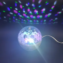 Світлодіодний диско-шар (дискошар) Led magic ball light з Bluetooth і пультом Білий - мініатюра 6