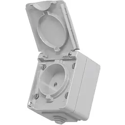 Розетка Videx BINERA IP65 зовнішня 1ая сіра (VF-BNW21-G)