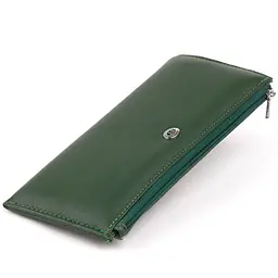 Горизонтальний тонкий гаманець зі шкіри унісекс ST Leather 19328 зелений - мініатюра 5