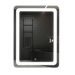 Дзеркало Unio MRR-04 SQR-RA-S 600 x 800 mm LED FL з сенсором 000027463 - мініатюра 2