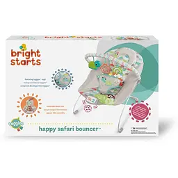 Шезлонг Bright Starts Happy Safari Bouncer сірий (11508) - мініатюра 8