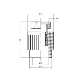 Муфта PPR Thermo Alliance з накидною гайкою 25х3/4" DSI302 - мініатюра 1