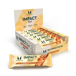 Протеїнові батончики Impact Protein Bar — 12 × 64 г Caramel Nut
