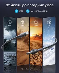 Кабель живлення Vention FDTHJ USB-C - DC 5.5x2.1 мм Starlink Mini PD 100 Вт 5 м сірий (FDTHJ) - мініатюра 7