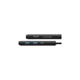 Концентратор Baseus USB-C 6-in-1 HDMI + 2xUSB 3.0 + PD + SD/TF black (WKQX050101) - мініатюра 4