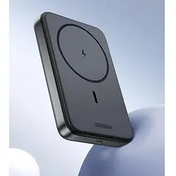 Зовнішній акумулятор Ugreen PB561 Foldable Kickstand Magnetic Battery 10000mAh для iPhone 15 Pro 14 сірий - мініатюра 2