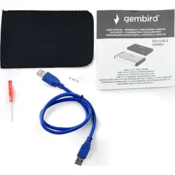 Кишеня зовнішня Gembird EE2-U3S-2-B 2.5" USB 3.0 blue - мініатюра 3