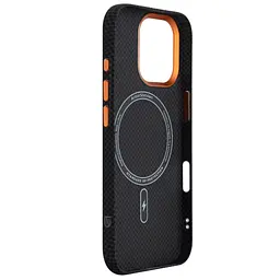 Чохол до мобільного телефона Armorstandart LikeCarbon2 SE MagCase Apple iPhone 17 Kevlar Black Orange (ARM89163) - мініатюра 4