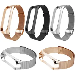Ремінець BeCover Metal для Xiaomi Mi Smart Band 8 Black (709357) - мініатюра 5