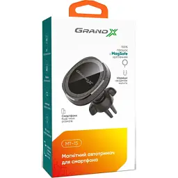 Універсальний автотримач Grand-X MT-15 MagSafe (кріплення на дефлектор) (MT-15) - мініатюра 3
