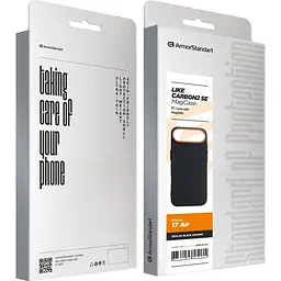 Чохол ArmorStandart LikeCarbon2 SE MagCase для Apple iPhone Air Kevlar Black Orange (ARM89166) [156296] - мініатюра 8
