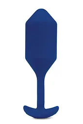 Анальна пробка з вібрацією B-Vibe Vibrating Snug Plug 4, 15 см (синій) - мініатюра 5