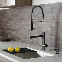 Змішувач для кухні Kraus Artec Pro KPF-1603MBSB, Чорний - мініатюра 7