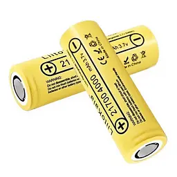 Акумулятор 21700 LiitoKala Lii-40A, Li-ion, ємність 4000 mAh, напруга 3.7 V, струм розряду 10 A, без захисту