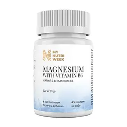 Магній з вітаміном B6, Magnesium with Vitamin B6 600 mg - 100 tabs