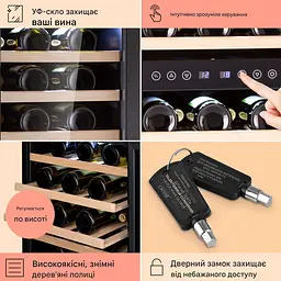 Винний холодильник Klarstein Barossa 73 Duo 192 л (10041308) - мініатюра 7