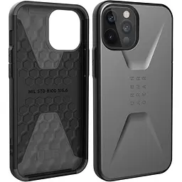 Оригінальний протиударний чохол UAG Civilian для iPhone 12 Pro Max (6.7") Silver 11236D113333 - мініатюра 6