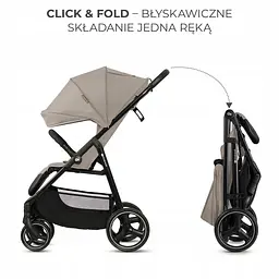 Прогулянкова коляска Kinderkraft Trig 3 Beige - мініатюра 9