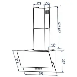Витяжка Minola HDN 6212 BL/I 700 LED чорна - мініатюра 4