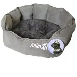 Лежак AnimAll Rolyal S для собак сірий 48×42×20 см