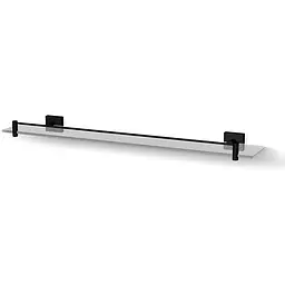 Полиця скляна для ванної кімнати Imprese Bilovec black matt 161255B, Чорний матовий