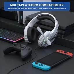 Ігрова гарнітура KOTION EACH G9000 Plus для ПК та консолей з RGB-підсвічуванням і мікрофоном (Білий) - мініатюра 8