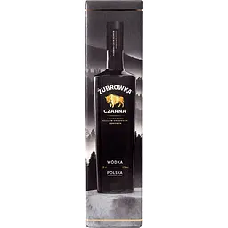 Горілка Zubrowka Czarna 40% 0.7 л в подарунковій упаковці - мініатюра 2