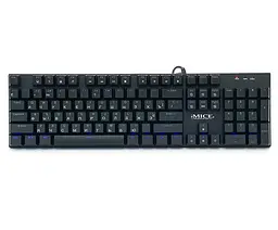 Клавиатура механическая игровая с подсветкой iMICE Model GK-600 USB Wired Type-C, Eng/Укр/Рус, Black - мініатюра 3