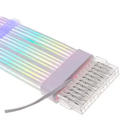 Кабель для ПК Qube RGB 24 pin Female to Male, White - мініатюра 6