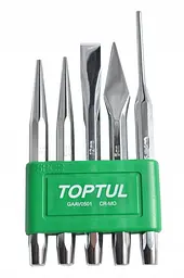 Набір кернерів, вибивачів і зубил TOPTUL 5 шт. GAAV0501 - мініатюра 3