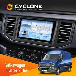Штатна магнітола Volkswagen Crafter 2016+ Cyclone C10-012 4x64, DSP, 4G Cyclone (НФ-00009124)