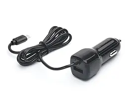 Автомобільний зарядний пристрій REAL-EL CA-15 (2USB, 2.1A) Чорний + кабель microUSB - мініатюра 3