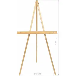 Мольберт - тринога  ROSA Studio сосна 60×75×125 см мак висота полотна 120 см В УПАКОВЦІ