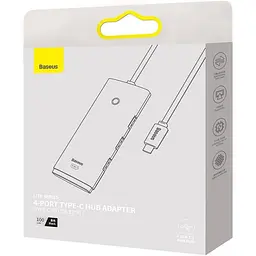 USB-Хаб Baseus Lite Series 4-in-1 (Type-C to USB 3.0*4 ) (1m) black (WKQX030401) - мініатюра 5