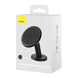 Автомобільний утримувач холдер Baseus C01 Magnetic Phone Holder Stick-on Version SUCC000001 Black - мініатюра 5