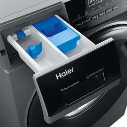 Пральна машина Haier фронтальна 9 кг 1400 A+++ 60 см дисплей пара інвертор люк чорний прямий привід cріблястий - мініатюра 8