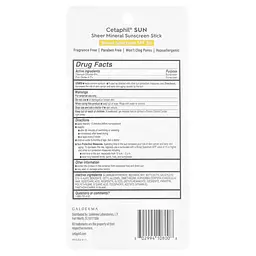 Сонцезахисні засоби Sheer Mineral Sunscreen Stick SPF 50 14 g Cetaphil vit0004909 - мініатюра 2