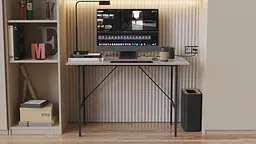 Стіл письмовий LINE Тайм Ferrum-decor 750x1200x500 Чорний метал ДСП Бетон 16 мм (FRD-104884) - мініатюра 2