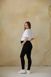 Лосини для вагітних із пласкими швами Atlanta Lullababe розмір XXL (50) Чорний - мініатюра 7
