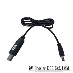 USB-кабель із підвищенням напруги з 5V до 9V, роз'єм 2.1 x 5.5 мм, для живлення роутера від powerbank - мініатюра 2