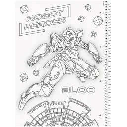 Книга записна Brunnen Коледж-блок А4 Premium Robot Heroes, лінія 80 аркушів (10-679 27 421) - мініатюра 3