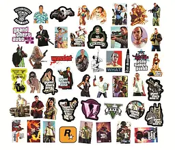 Стікерпак GeekLand GTA Grand Theft Auto 50 штук - мініатюра 2