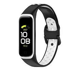 Спортивний ремінець Primo Perfor Sport для фітнес-браслета Samsung Galaxy Fit 2 (SM-R220) Black White - мініатюра 2