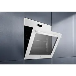 Духова шафа електрична Electrolux 72 л A+ пара дисплей конвекція піроліз телескопічні напрямні білий - мініатюра 2