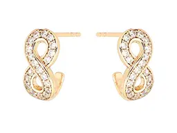 Сережки Xuping пусети позолота 18K "Вісімки з кристалами" 285853