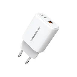 Зарядний пристрій ArmorStandart AR-T252WEU 25W GaN USB-C+ USB-A White (ARM89532) - мініатюра 4